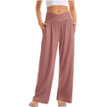 Women's Wide Leg Pants with Crossover Design Flattering Fit for 0