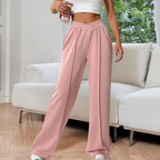 Women's Wide Leg Sweatpants with Stretch Fabric Flattering 0