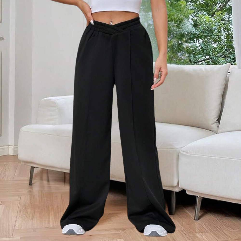 Women's Wide Leg Sweatpants with Stretch Fabric Flattering 3