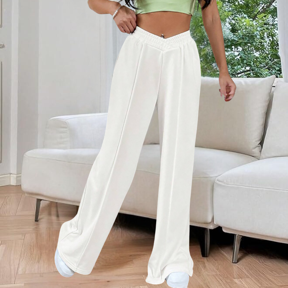Women's Wide Leg Sweatpants with Stretch Fabric Flattering 4
