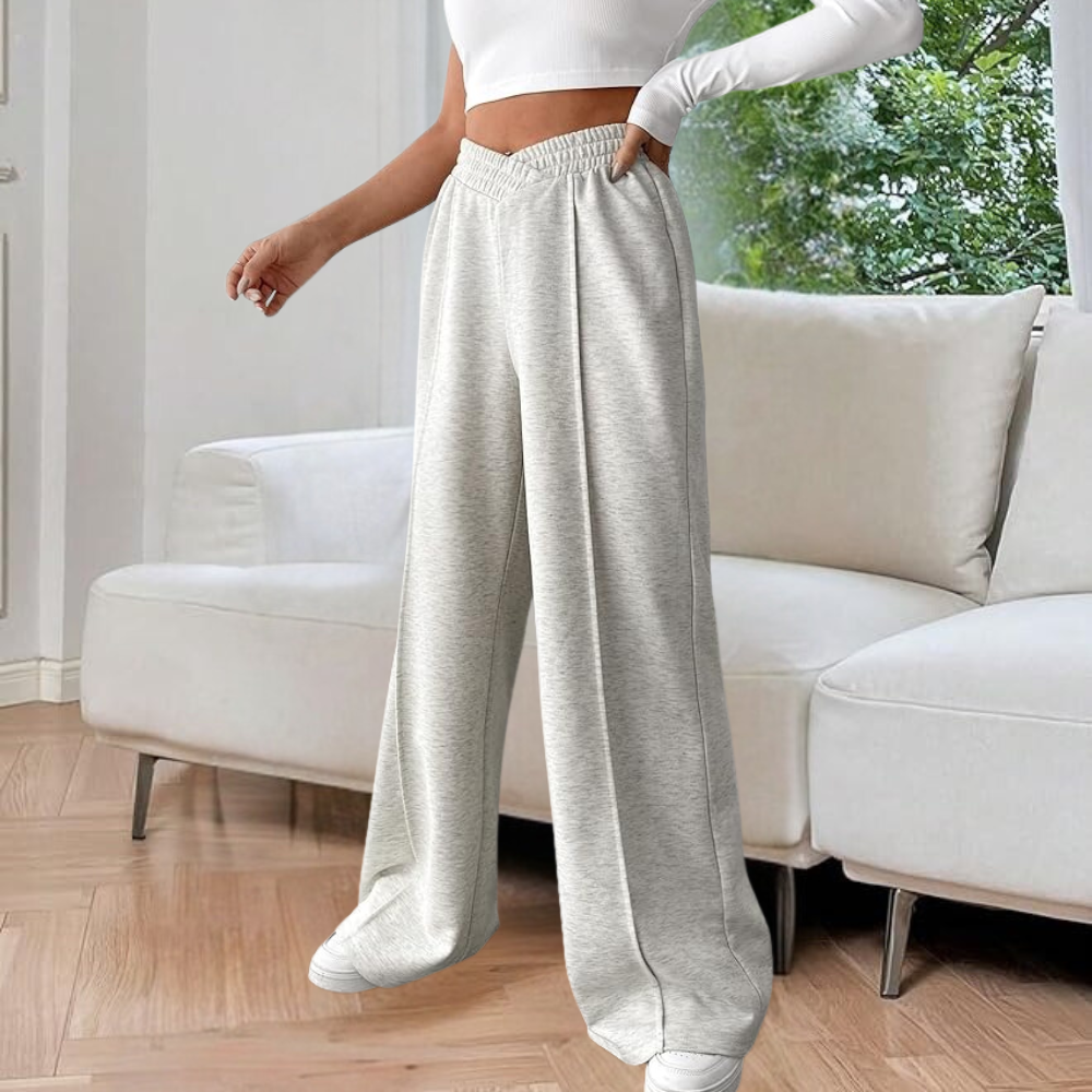 Women's Wide Leg Sweatpants with Stretch Fabric Flattering 5