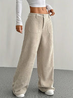 Women's Wide Leg Trousers with High-Waisted Fit Stylish Comfort 0
