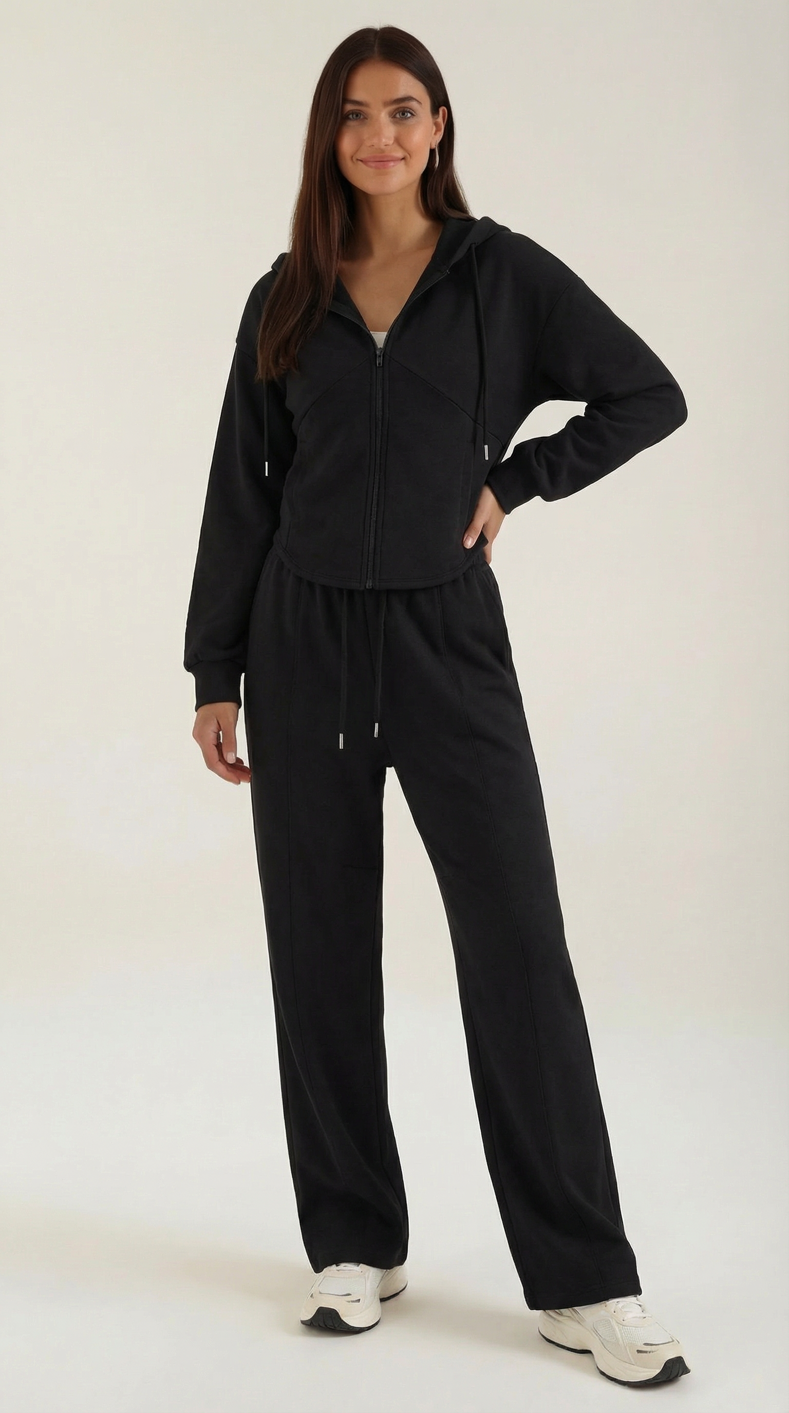 Yolanda Hoodie and Wide Leg Pants Set — Women’s 2 Piece Matching Loungewear Set Oversized Cozy Lounge Outfit 10